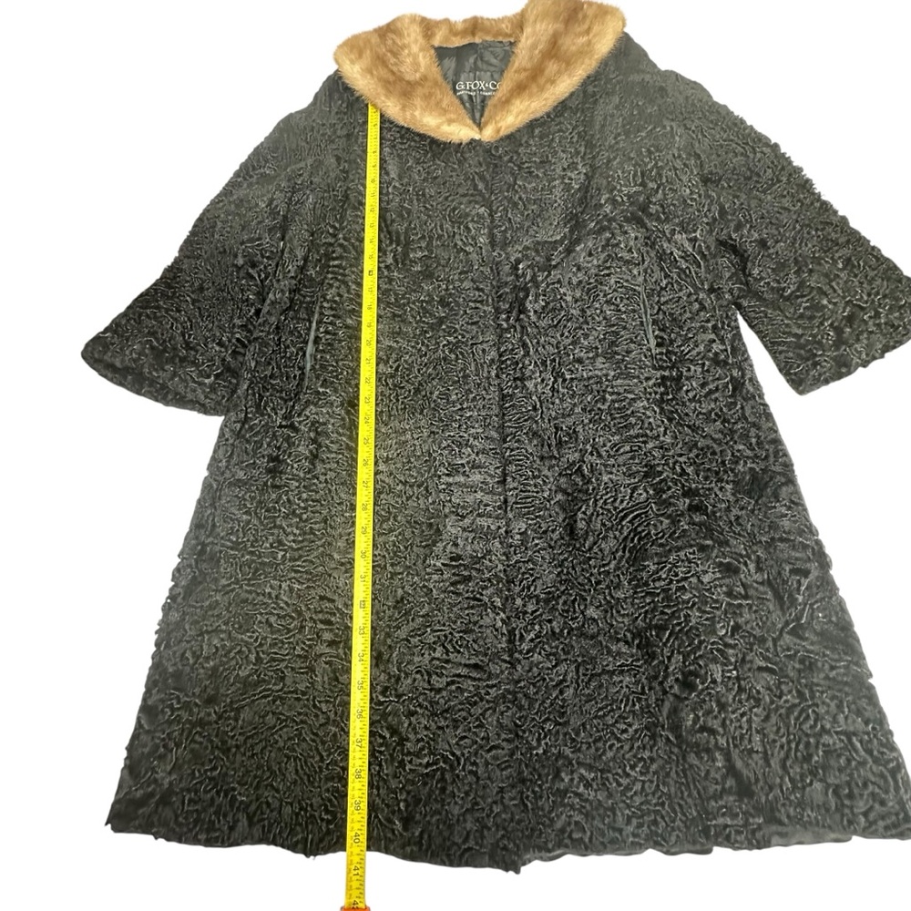 Vintage 50’s/60’s G Fox + Co Persian Lamb Fur Jacket w/Mink Collar - Picture 7 of 16